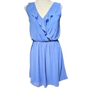 IZ Byer periwinkle blue dress size Small ruffle‎ sleeveless